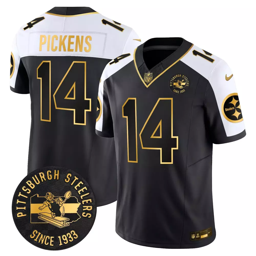George Pickens 14 Jersey Black Super Bowl Xlix Pittsburgh Steelers Since 1933 2023
