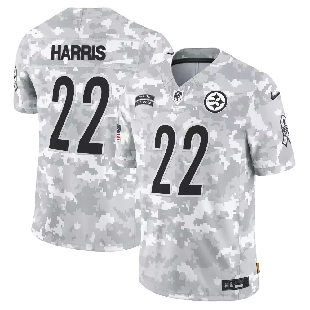 Najee Harris 22 Jersey Gray Salute To Service Pittsburgh Steelers Men Nike Limited