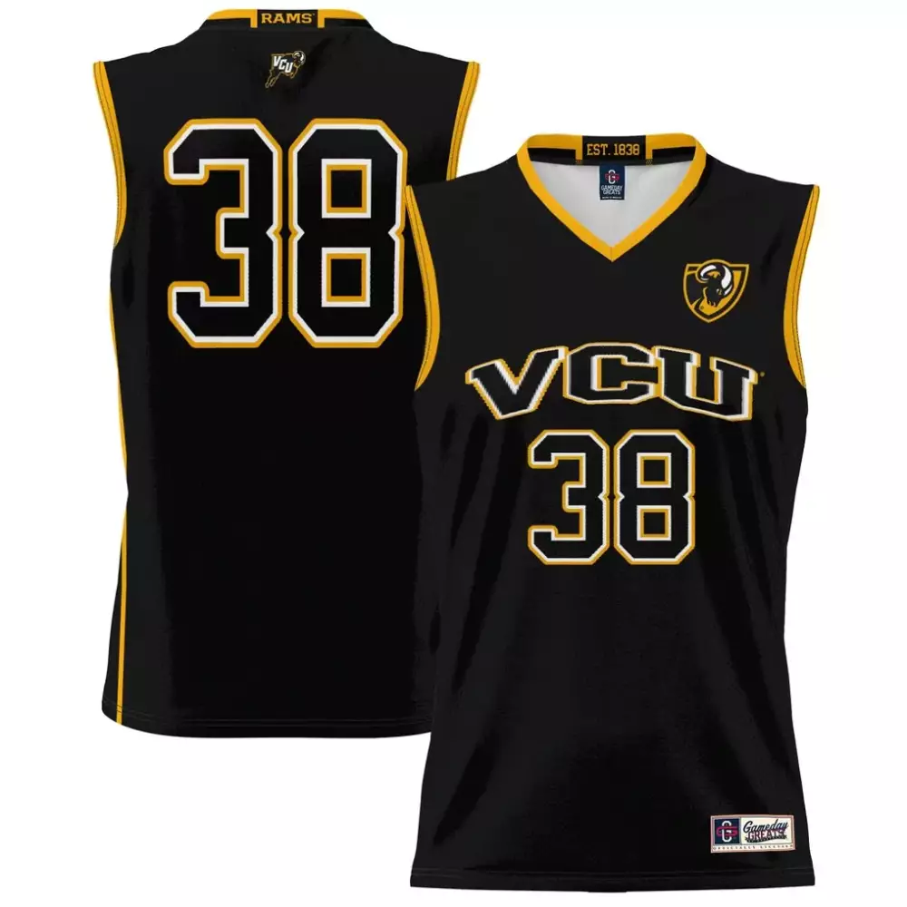 Vcu Rams 38 Jersey Black Est. 1838 Gameday Greats Gold White Unisex
