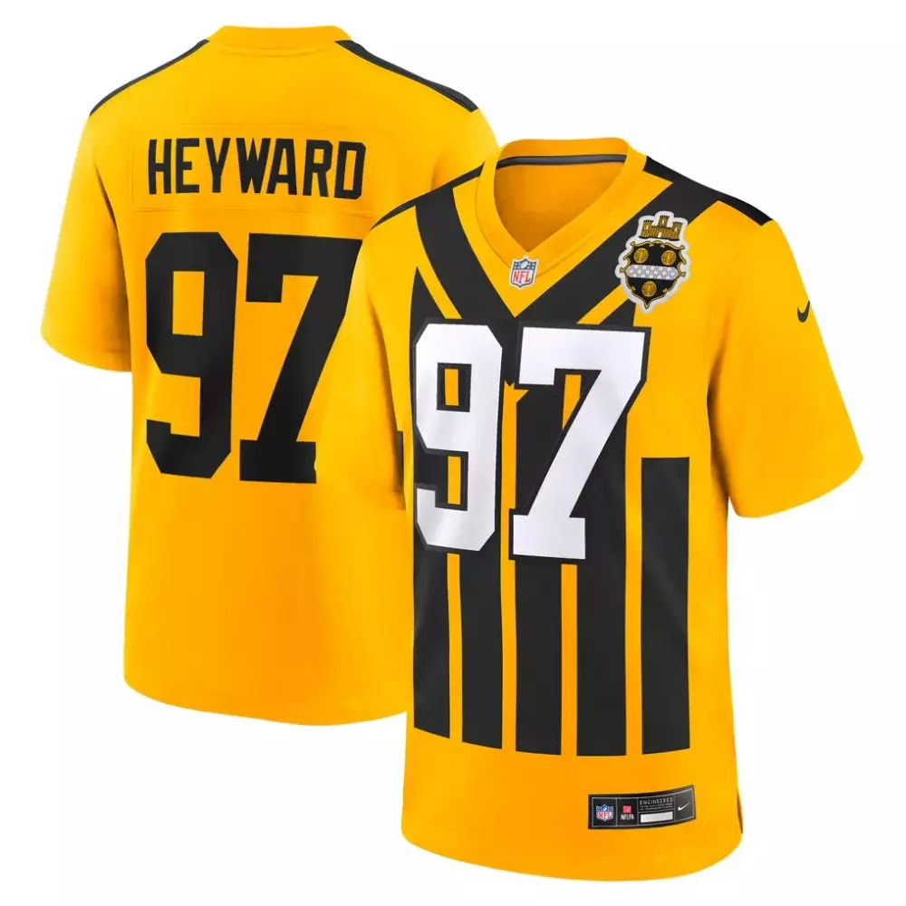 Cameron Heyward 97 Jersey Yellow Color Rush Pittsburgh Steelers Equipment Men Alternate