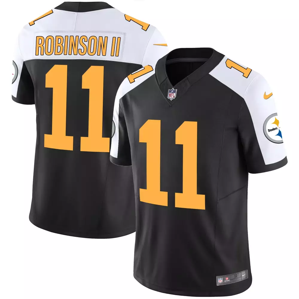 Allen Robinson Ii 11 Jersey Black Pittsburgh Steelers Men Official White Yellow Rush