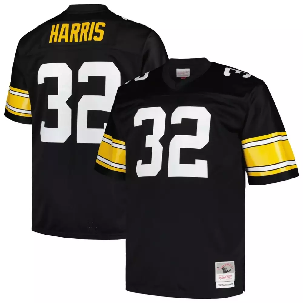 Franco Harris 32 Jersey Black Pittsburgh Steelers Men Yellow White Legacy Retired