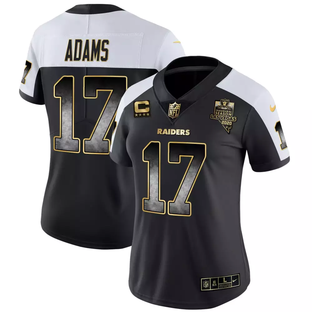 Davante Adams 17 Raiders Jersey Black Inaugural Season Las Vegas 2020 Women Replica