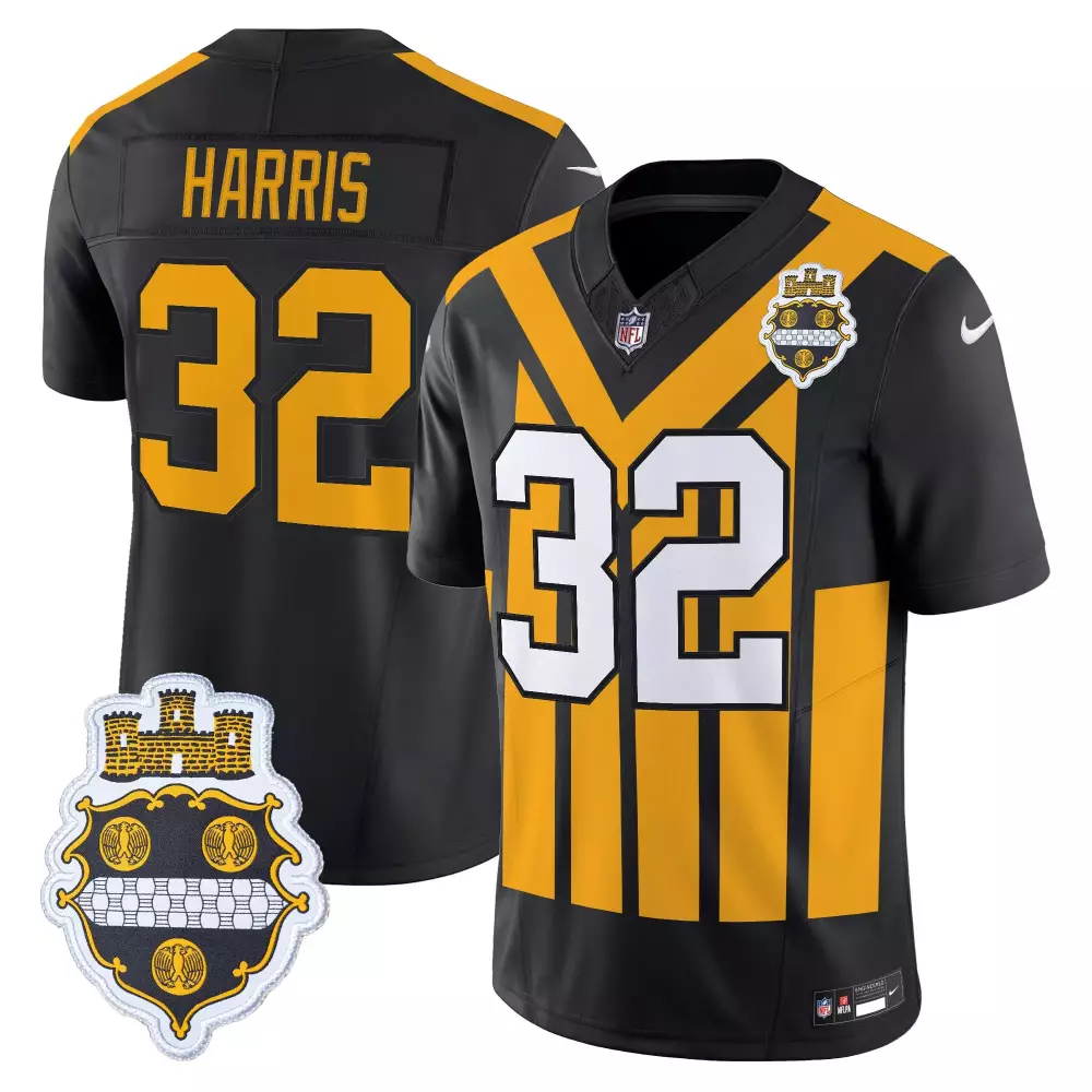 Malik Harrison 32 Jersey Black Pittsburgh Steelers Men Standard Alternate Split Design