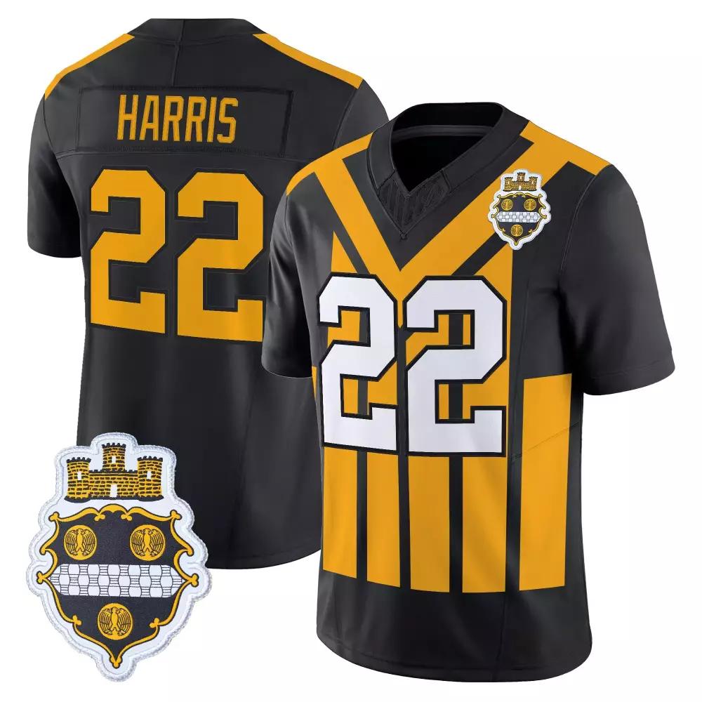 Malik Harrison 22 Jersey Black City Connect Pittsburgh Steelers Men Alternate Split Design