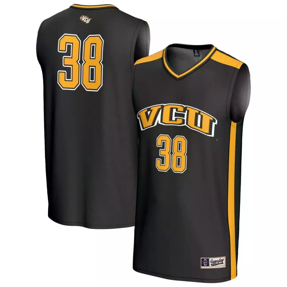 Not Specified 38 Vcu Jersey Black Gold White Gameday Unisex Fashion
