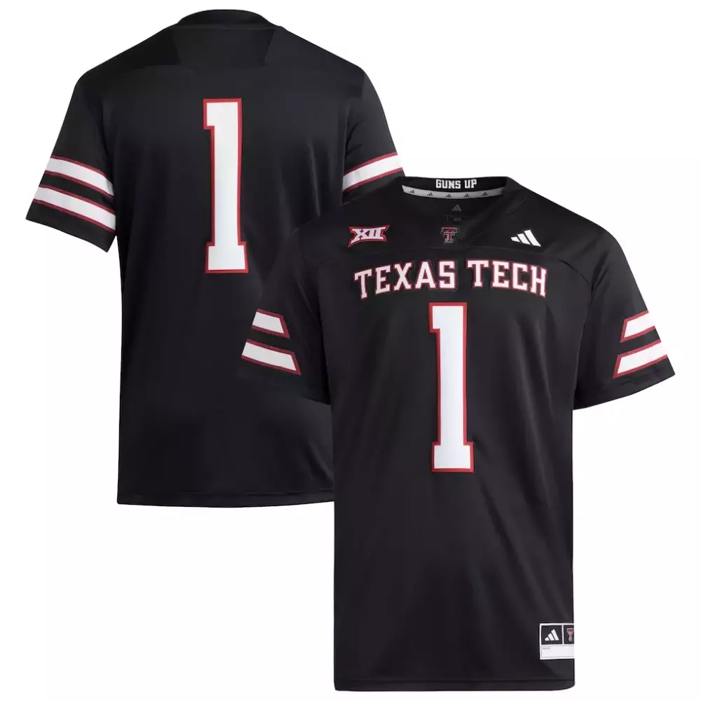 Texas Tech 1 Jersey Black Big Men Red White Premier