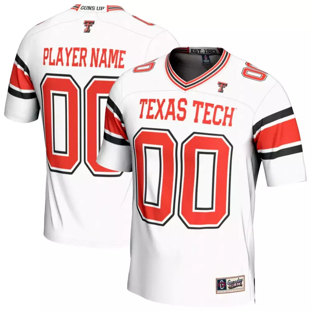 Texas Tech Jersey White Red Black Gameday Unisex Personalized Fashion