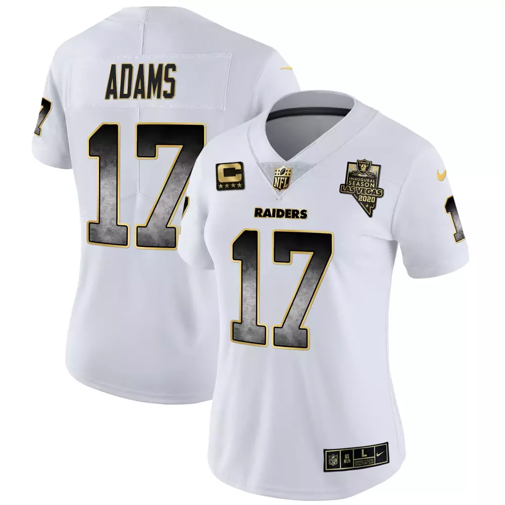 Davante Adams 17 Raiders Jersey White Inaugural Season Las Vegas 2020 Women Official