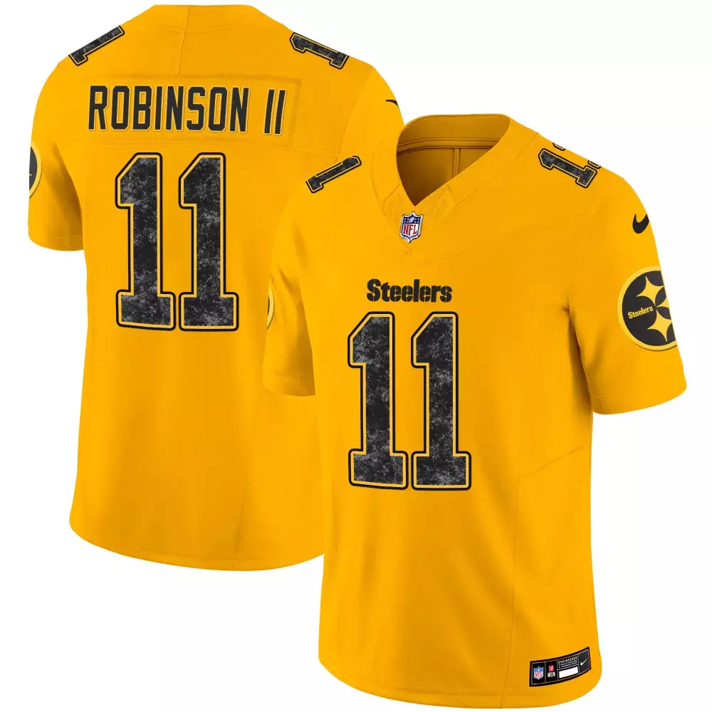 Allen Robinson Ii 11 Steelers Jersey Yellow Men Black Vapor Limited All Stitched