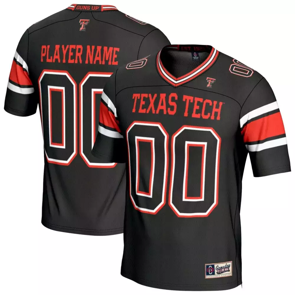 Texas Tech Jersey Black Red White Gameday Personalized Fashion
