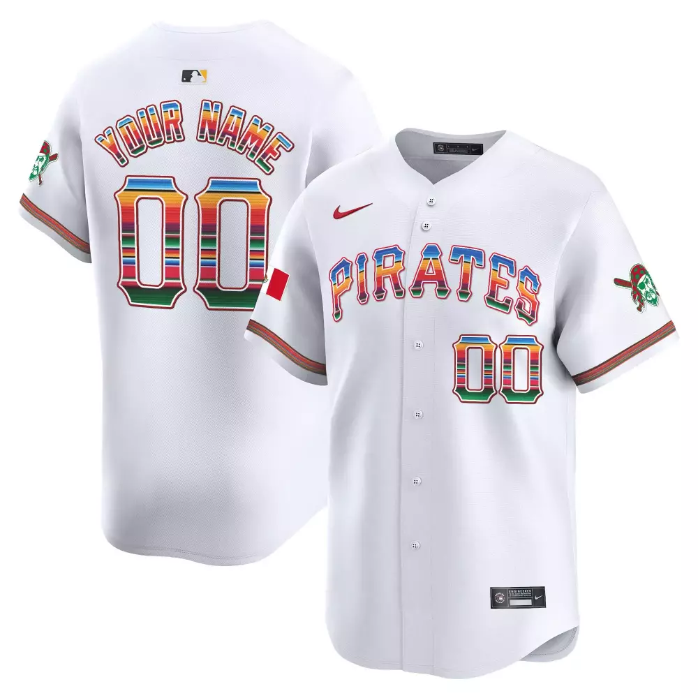 Custom Pirates Jersey White Men Split Design Red Blue Yellow Green Orange Vapor Premier