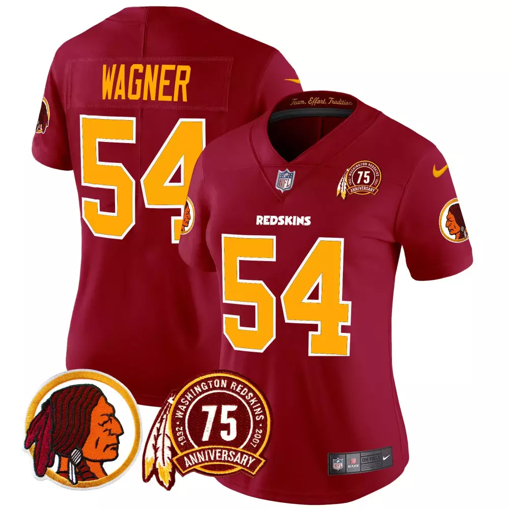 Bobby Wagner 54 Redskins Jersey Maroon Men Yellow White Throwback Vapor Limited All