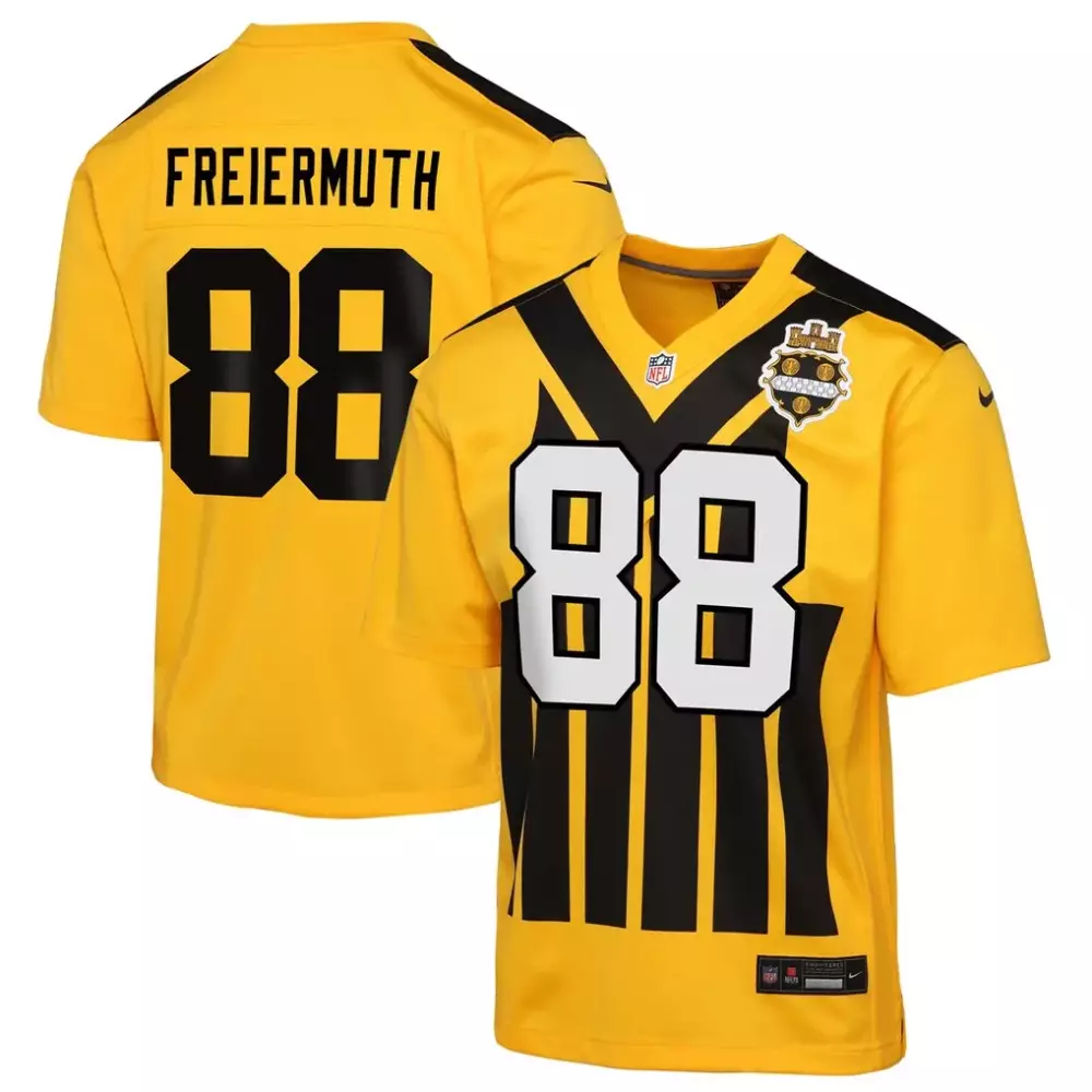 Pat Freiermuth 88 Jersey Yellow Steelers 1943 Throwback Pittsburgh Men Alternate