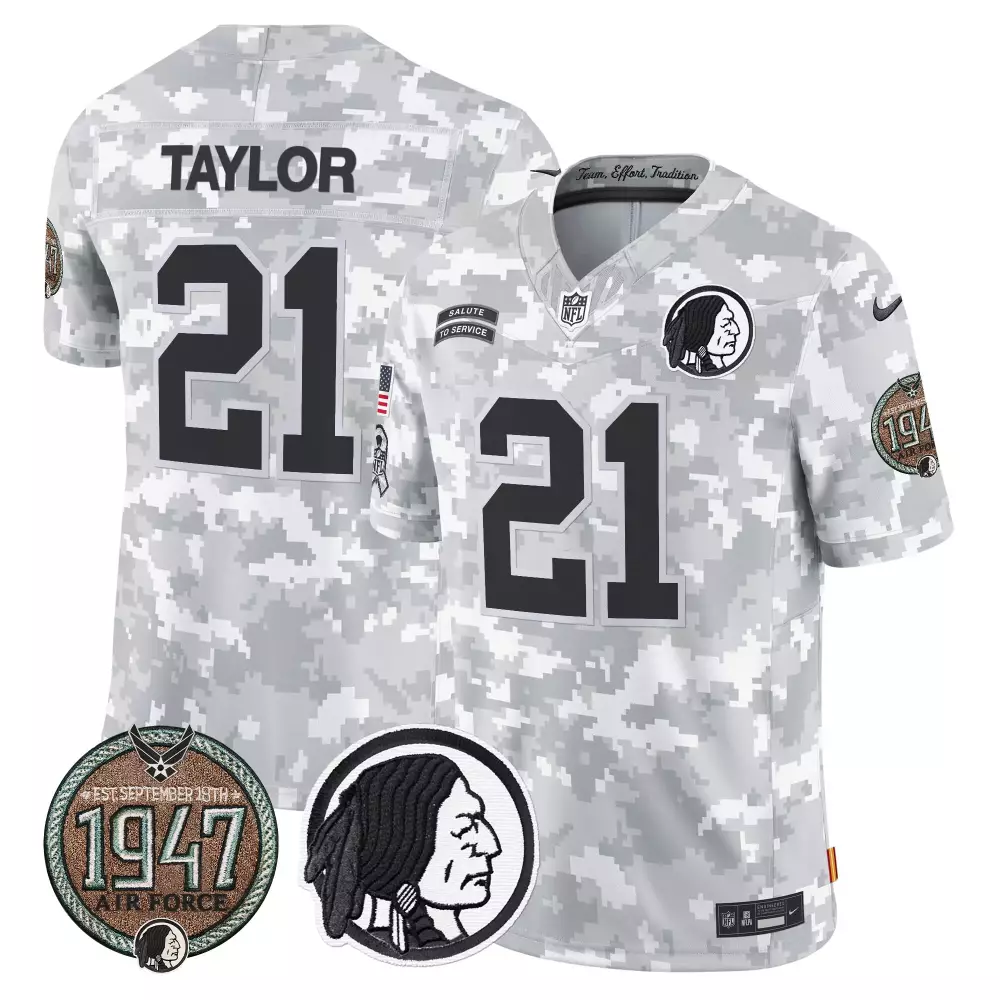 Sean Taylor 21 Jersey Gray Salute To Service Washington Commanders 1947 Air Force Native American
