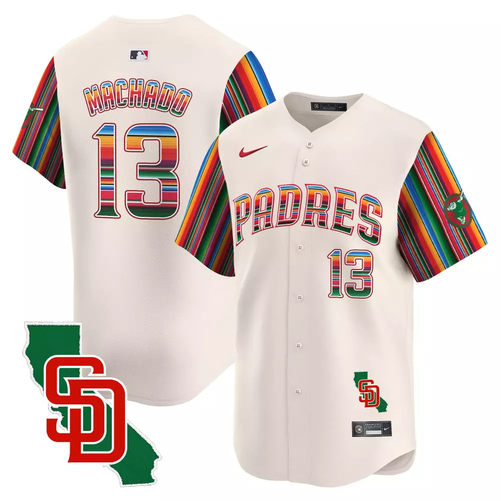 Manny Machado 13 Padres Jersey Cream City Connect California Sd Men Split Design