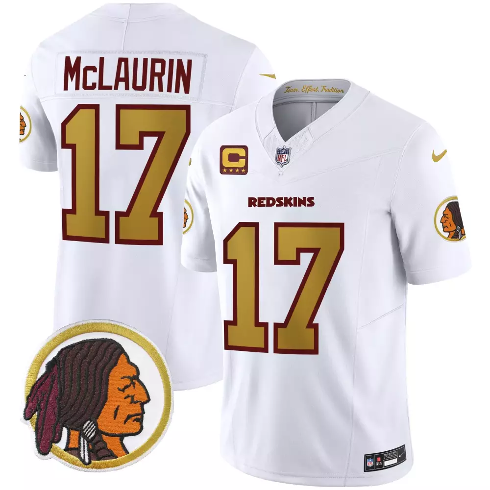 Terry Mclaurin 17 Redskins Jersey White Washington Four Stars Men Alternate Maroon