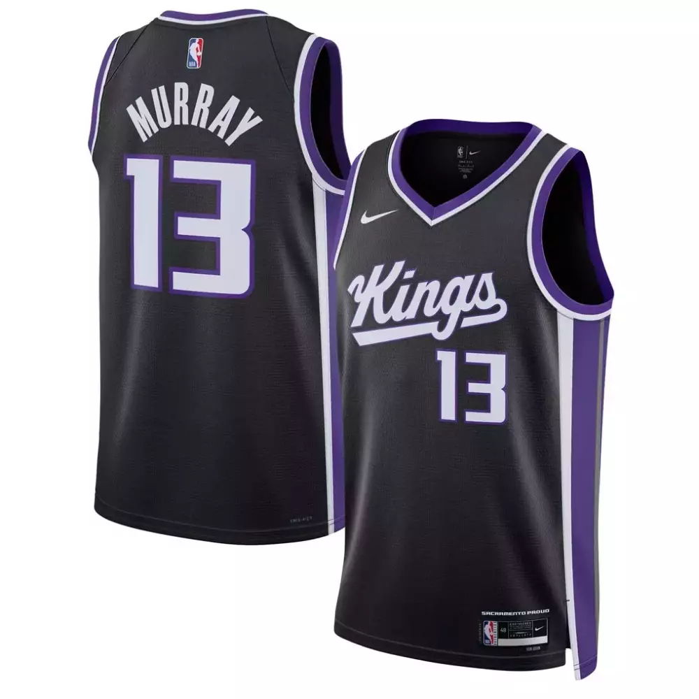Keegan Murray 13 Kings Jersey Black Men Purple White Unisex Swingman Icon