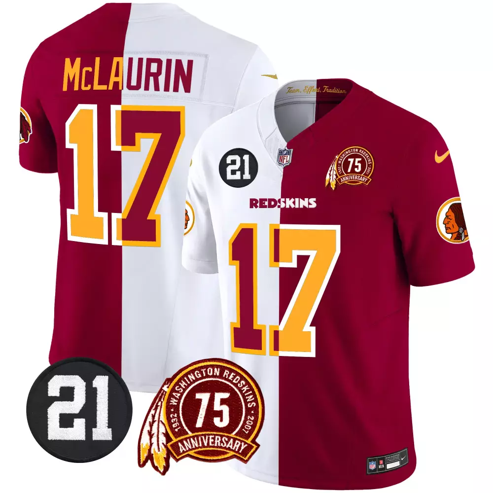 Terry Mclaurin 17 Jersey Maroon Washington Redskins 75th Anniversary (number 21)