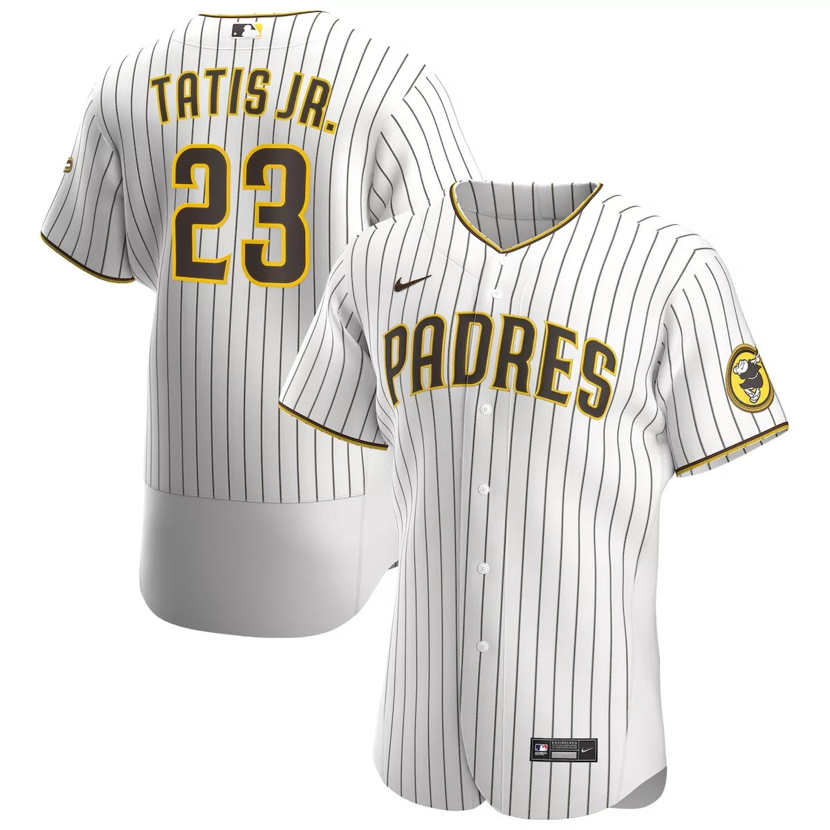 Fernando Tatis 23 Padres Jersey White Padres' Swinging Friar Men Brown Gold Home