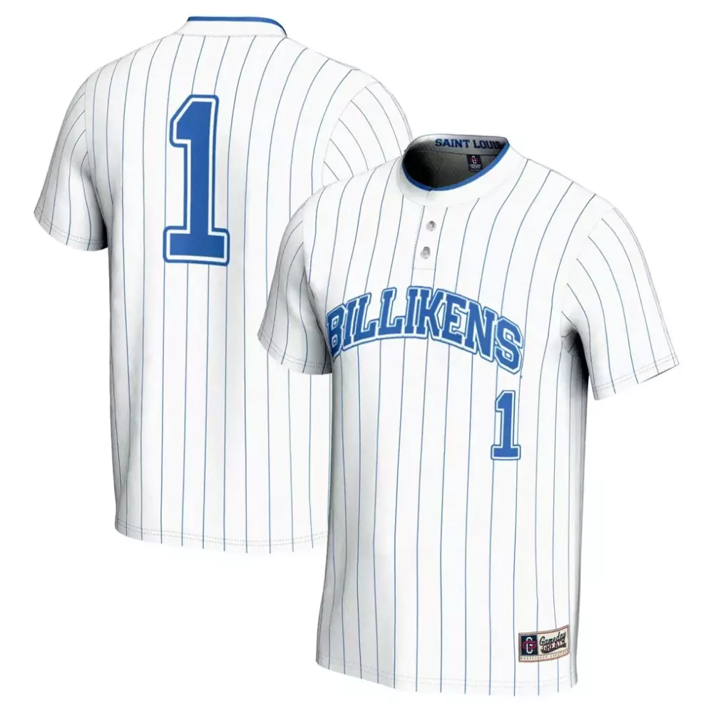 Saint Louis 1 Jersey White Gameday Men Blue Unisex