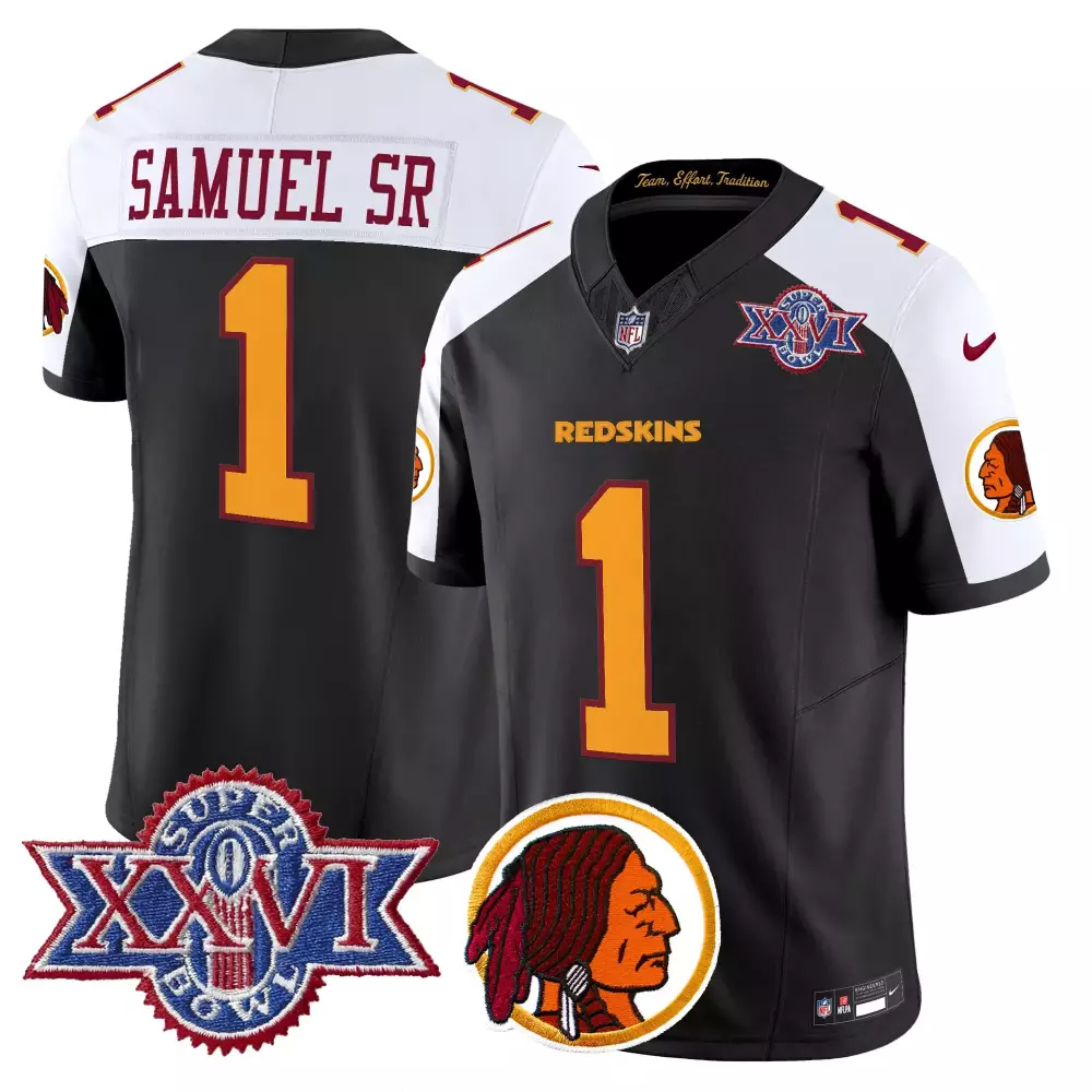 Samuel Sr. 1 Redskins Jersey Black Super Bowl Xxvi Washington Men White Orange Maroon