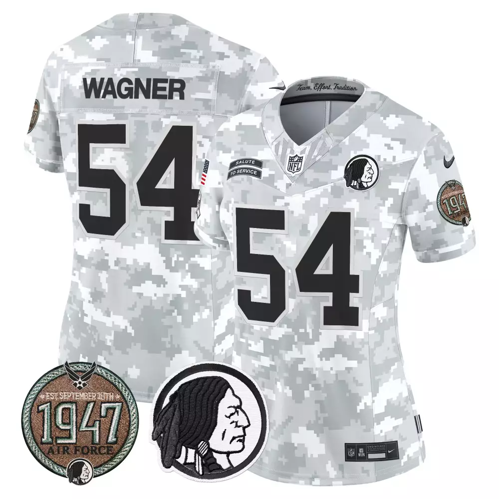 Bobby Wagner 54 Raiders Jersey White Salute To Service 1947 Air Force Men NFL Alternate