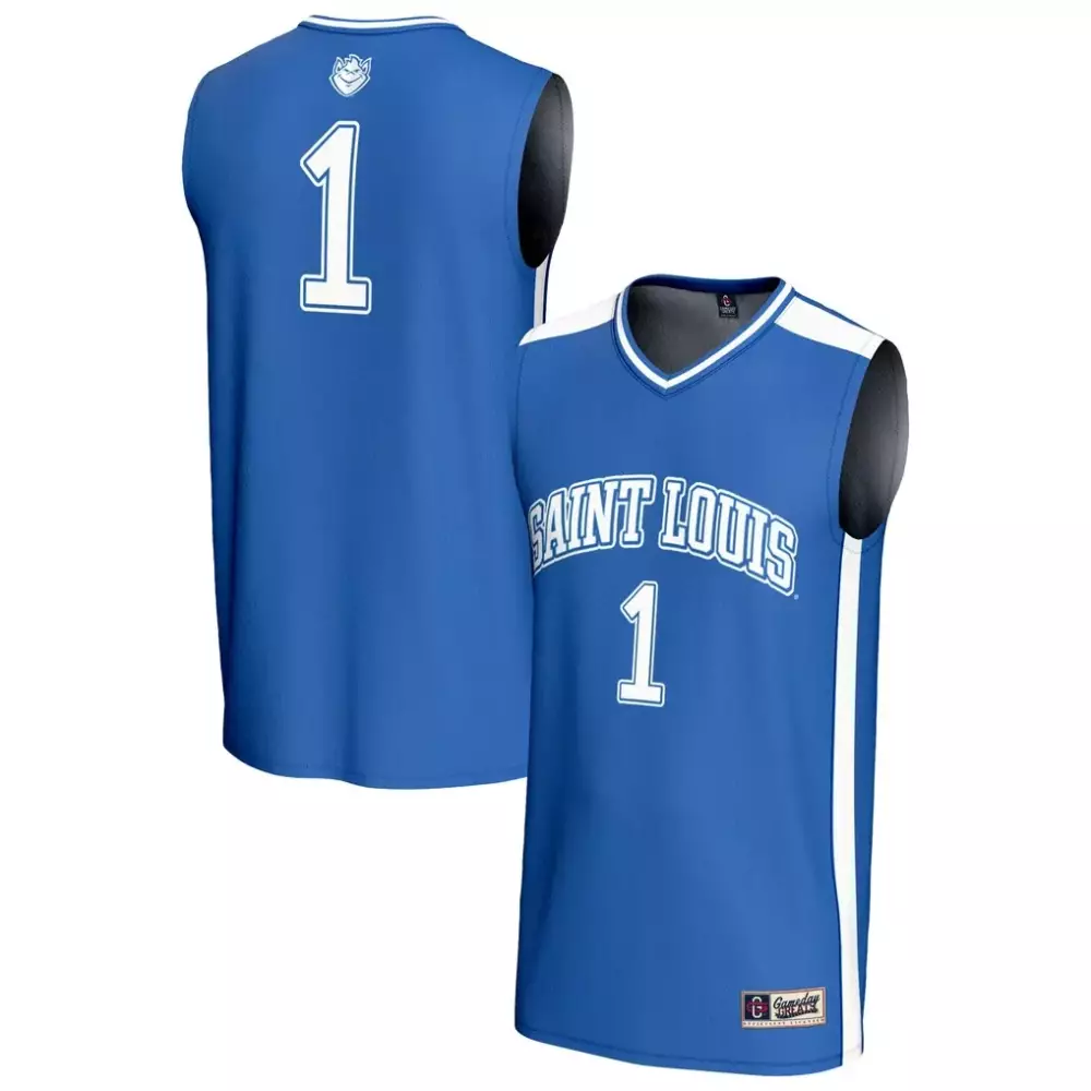 Saint Louis 1 Jersey Blue Billikens White Gameday Unisex Fashion