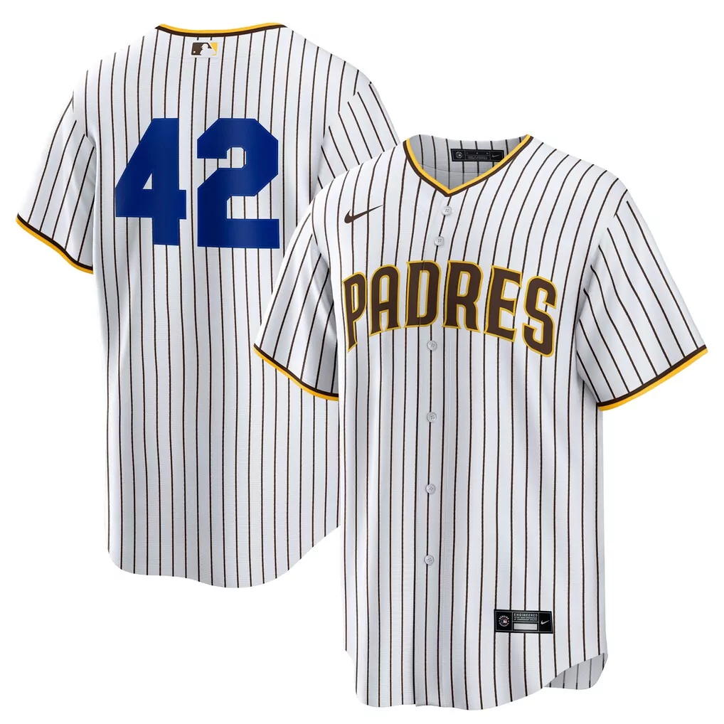 Fernando Tatis Jr. 23 Padres Jersey White Men Brown Gold Home Replica