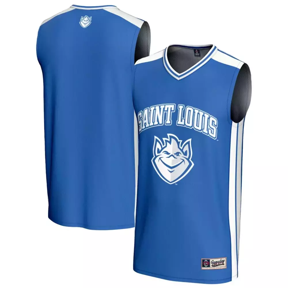 Saint Louis Billikens Jersey Blue Men White Gray Gameday Unisex
