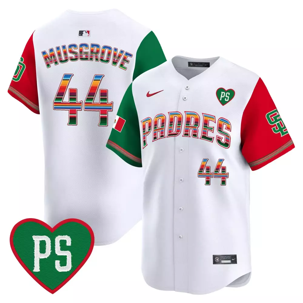 Joe Musgrove 44 Padres Jersey White City Connect Ps Heart Men Split Custom Design