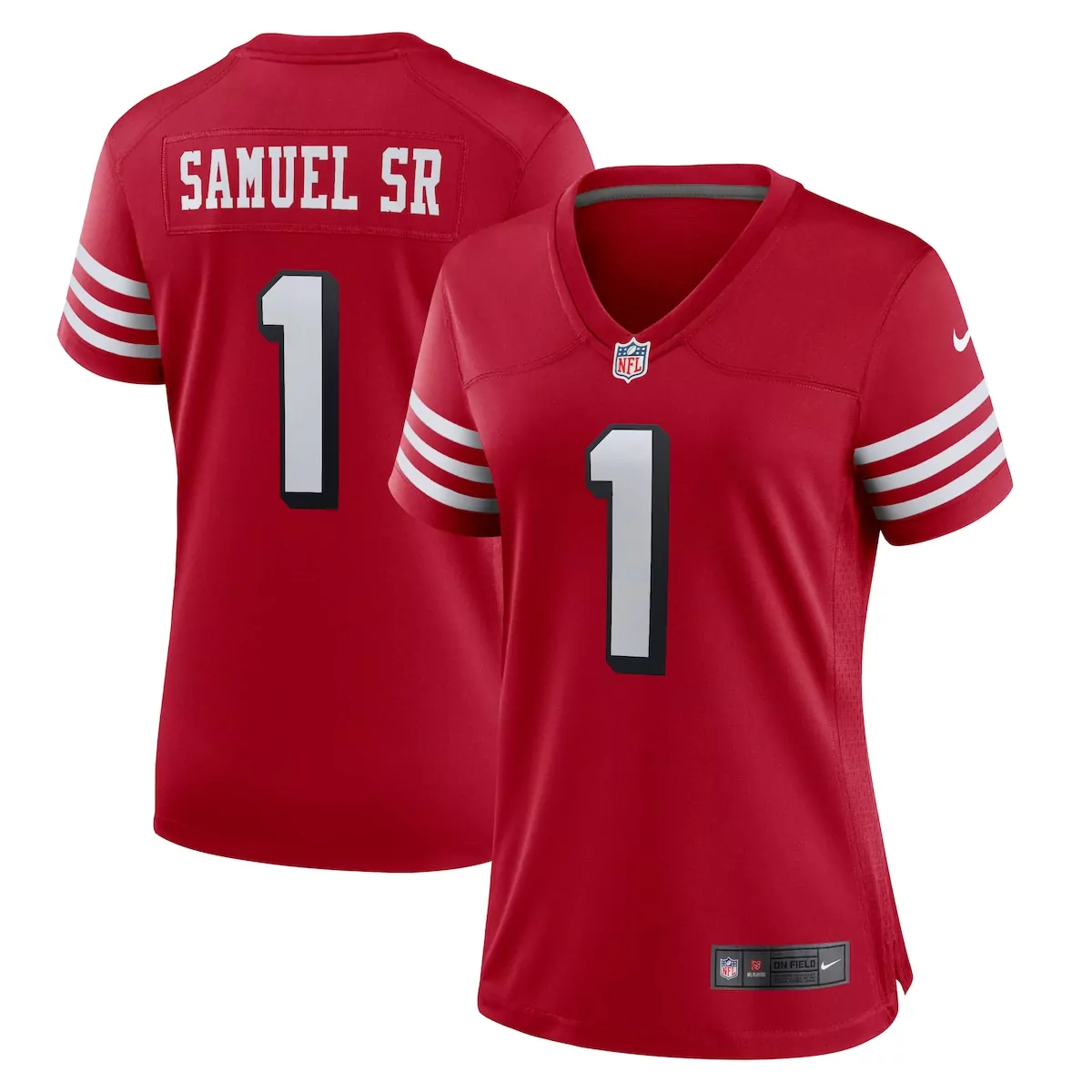 Deebo Samuel 1 49ers Jersey Red Men Replica White Black Alternate Game
