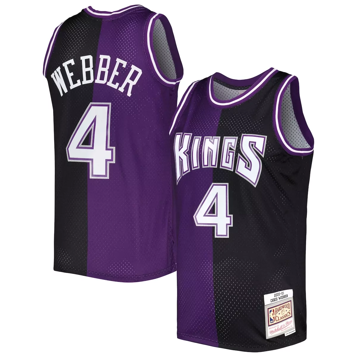 Chris Webber 4 Kings Jersey Purple 2000-01 Hardwood Classics Mitchell Ness Men Split