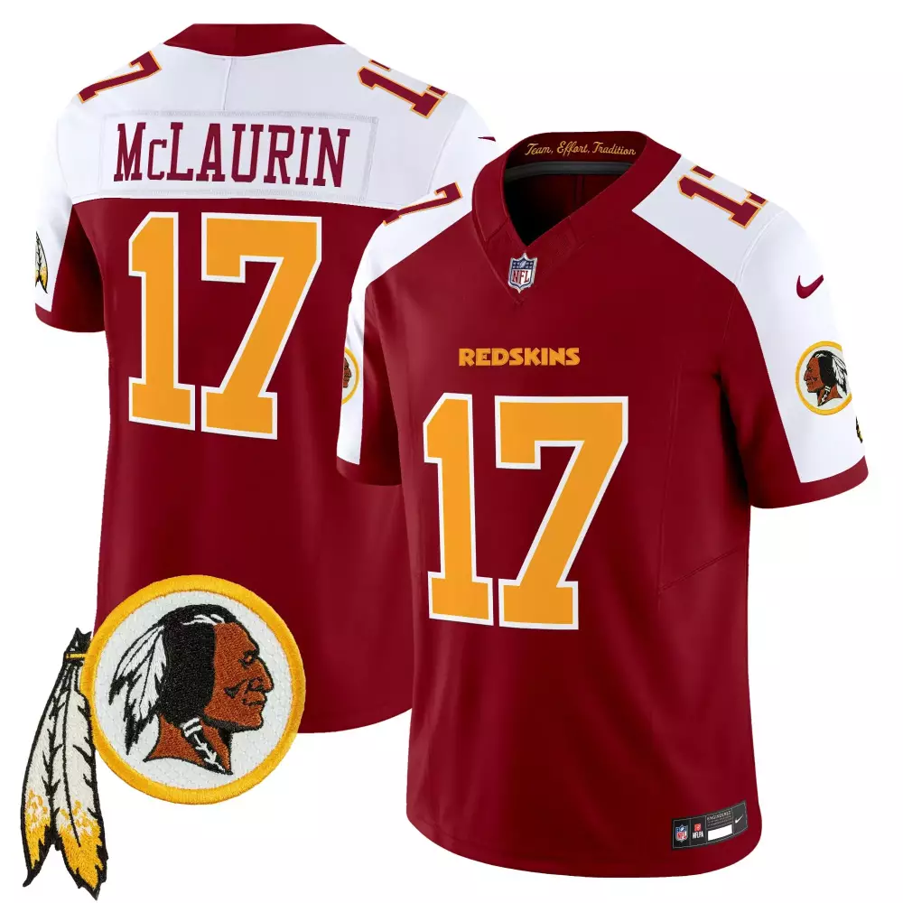 Mclaurin Redskins 17 Jersey Maroon Washington Men White Gold Vapor Stitched Embroidered