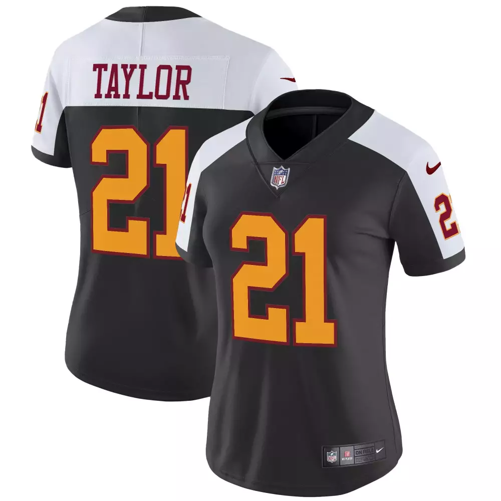 Taylor Redskins 21 Jersey Dark Gray Washington Commanders Women Alternate Split Design