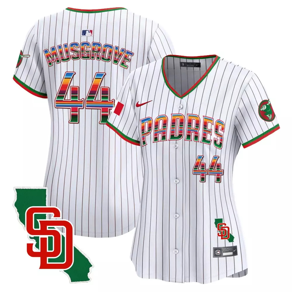 Joe Musgrove 44 Padres Jersey White City Connect Men Green Red Vapor Premier Limited