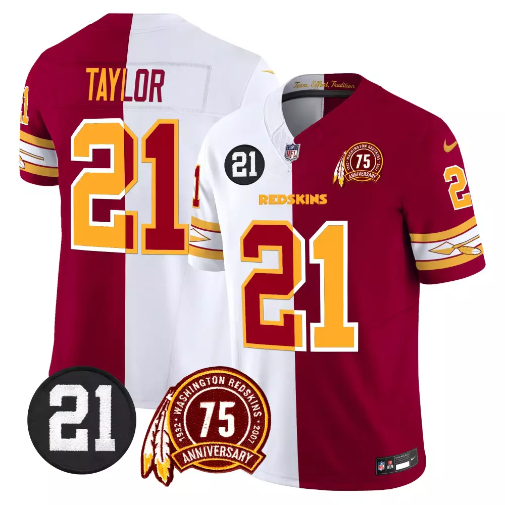 Sean Taylor 21 Jersey Maroon 75th Anniversary Washington Redskins 2007 Men Split