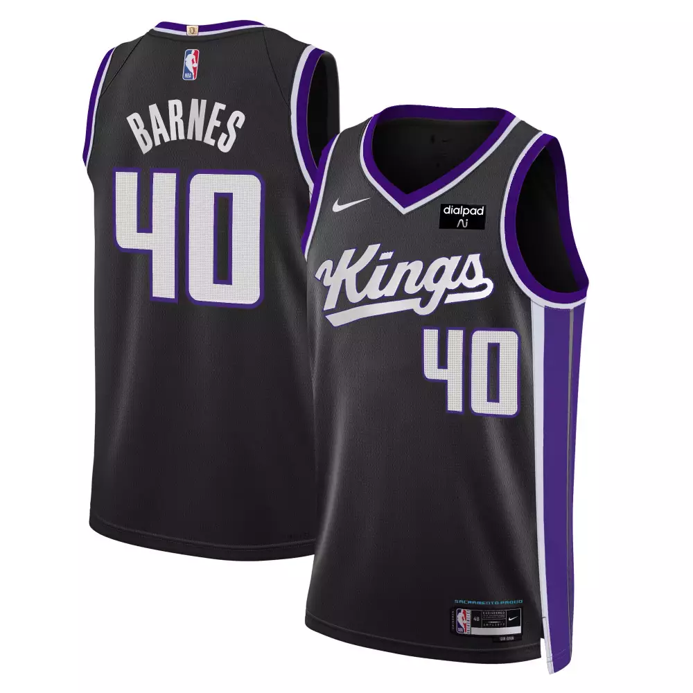 Harrison Barnes 40 Kings Jersey Black Dialpad Ai Men Purple White All Stitched Vapor