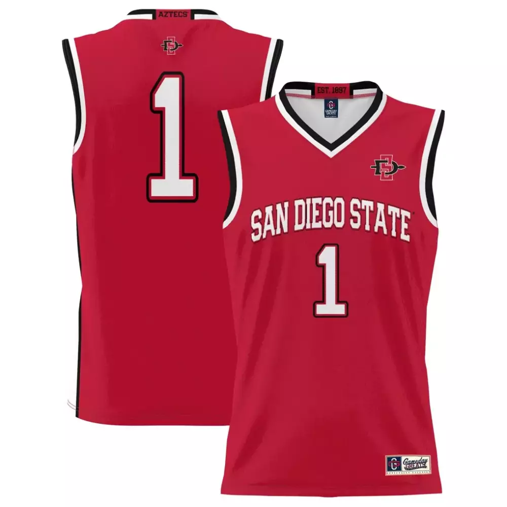 Unavailable 1 San Diego State Jersey Red White Black Gameday
