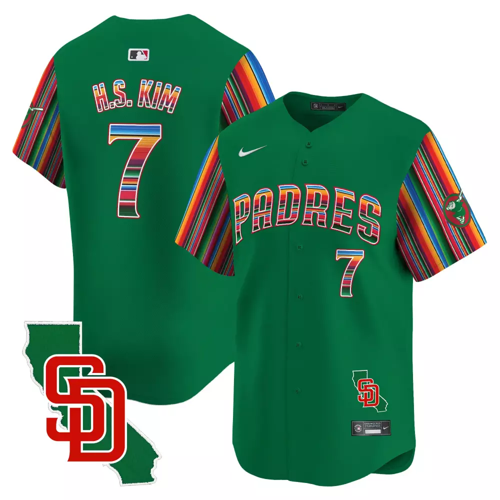 Haseong Kim 7 San Diego Padres Jersey Green City Connect Men Alternate Split Design