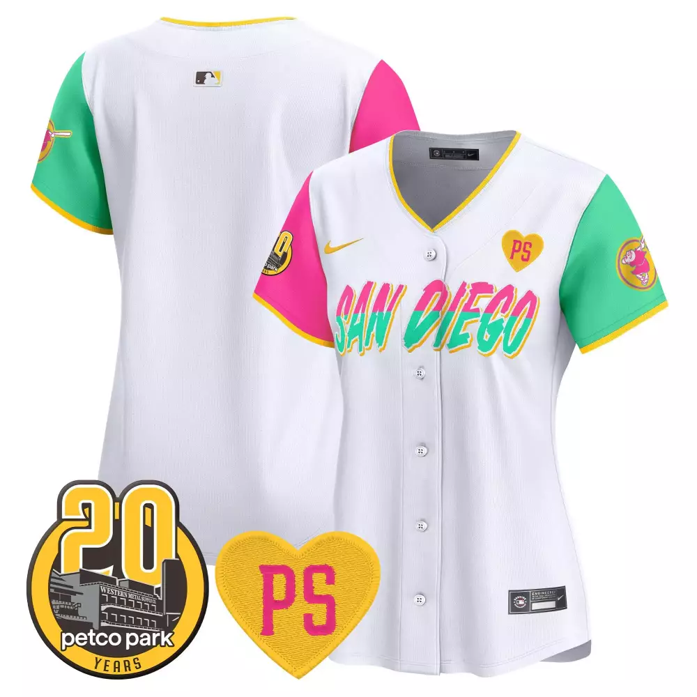 Unspecified San Diego Padres Jersey White City Connect Petco Park 20 Years Ps Heart 2023