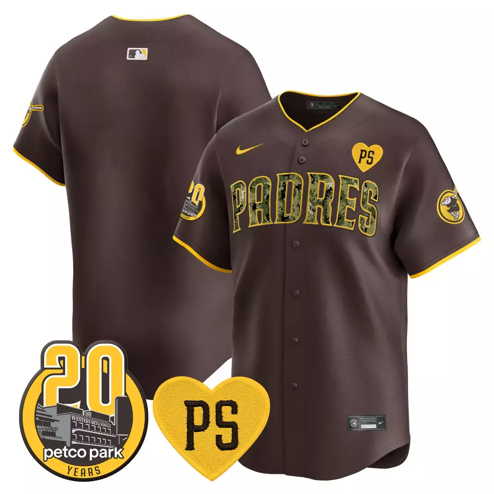 Peter Petco San Diego Padres Jersey Brown 20th Anniversary Park Ps 2023 Yellow Green