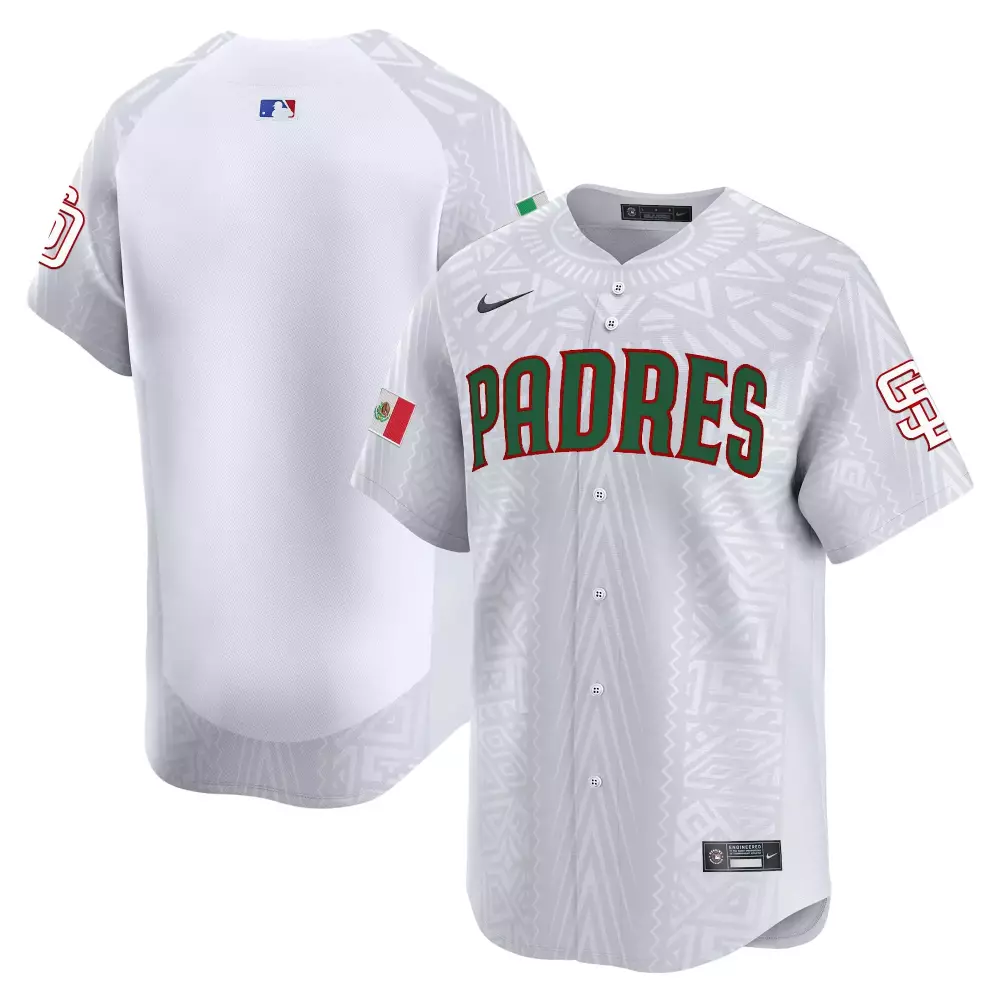 Mexican Heritage San Diego Padres Jersey White City Connect Mexico Flag 2023 Men