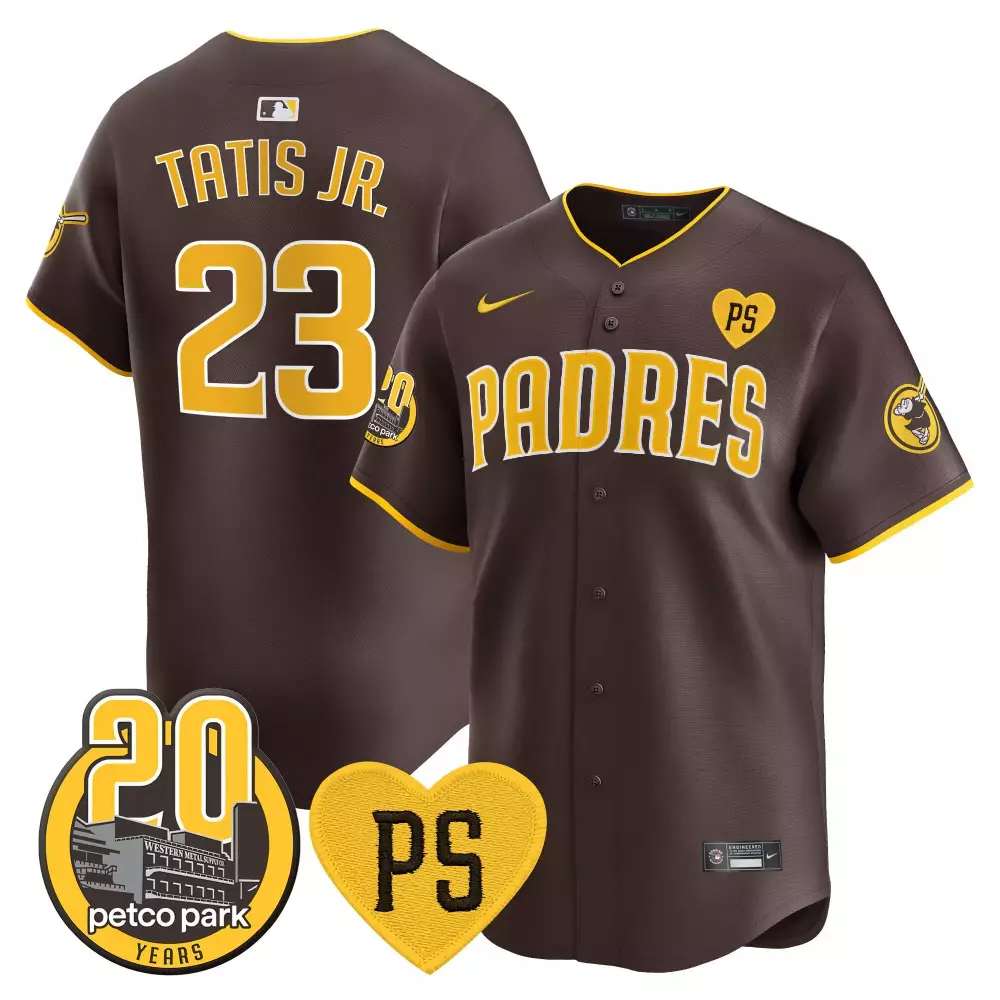 Fernando Tatis 23 Padres Jersey Brown Petco Park 20th Anniversary 20 Years Ps Men