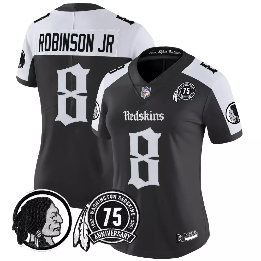 Robinson Jr. 8 Jersey Gray 75th Anniversary Washington Redskins Native American Profile