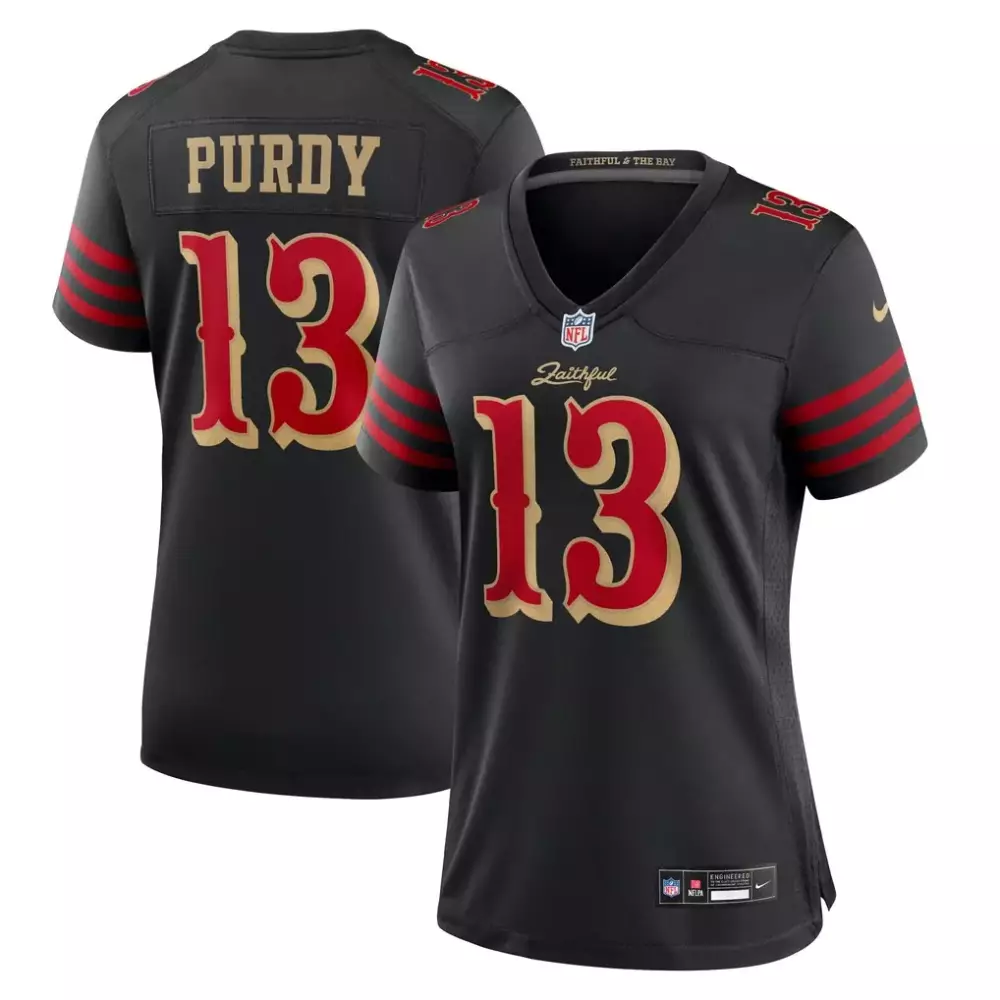 Brock Purdy 13 49ers Jersey Black Men Replica Red Gold Collection Game