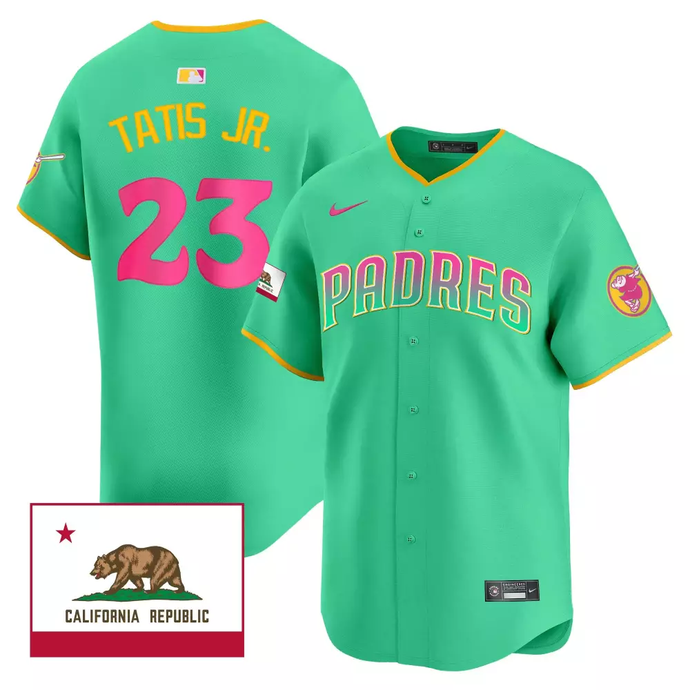 Fernando Tatis 23 Padres Jersey Green City Connect California Republic Men Alternate