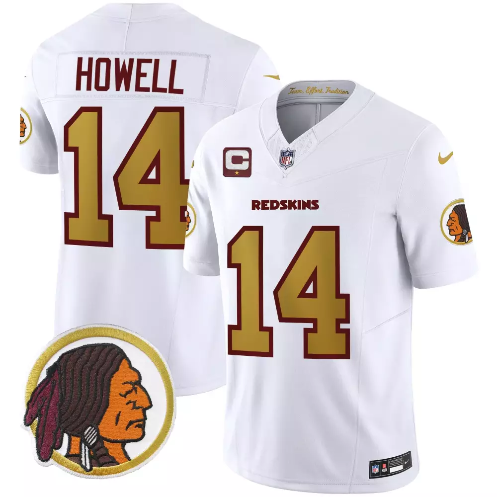 Sam Howell 14 Redskins Jersey White Washington Men Gold Maroon Throwback Vapor Limited