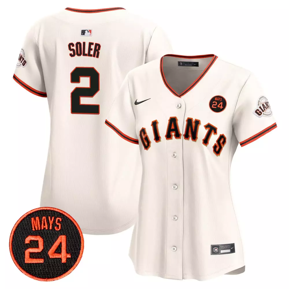 Jorge Soler 2 Giants Jersey White Mays San Francisco Baseball 24 Men Black Orange