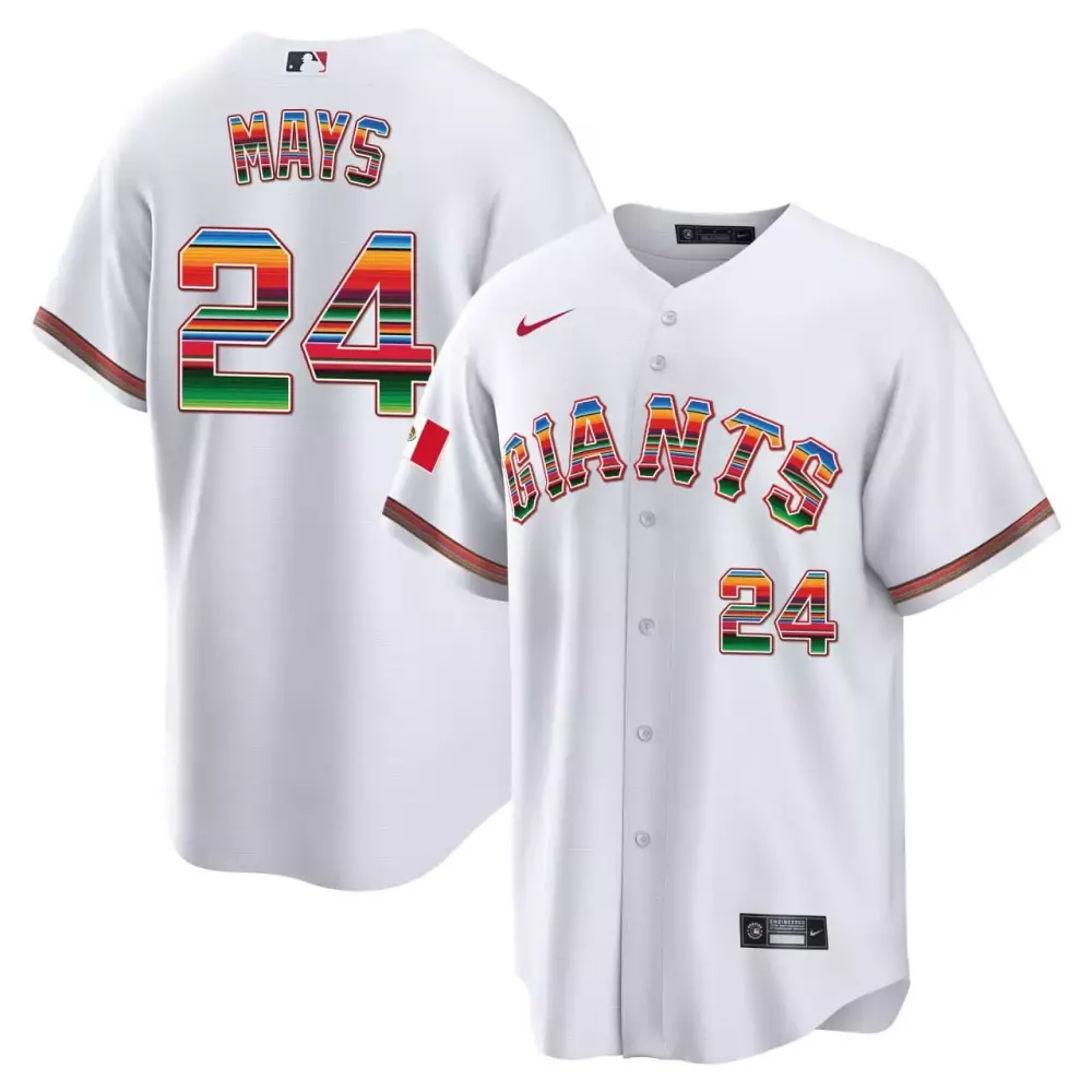 Cade Mays 24 Giants Jersey White Mexico Flag Men Custom Design Red Green Blue Orange